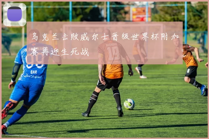 乌克兰击败威尔士晋级世界杯附加赛再迎生死战